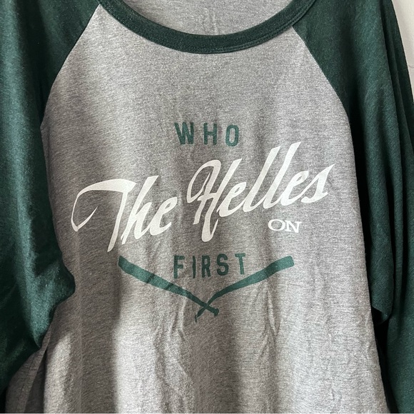 Who the Helles on First NTC Brewing Company 3/4 Sleeve Baseball Shirt - Picture 3 of 7